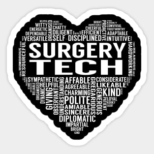 Surgery Tech Heart Sticker